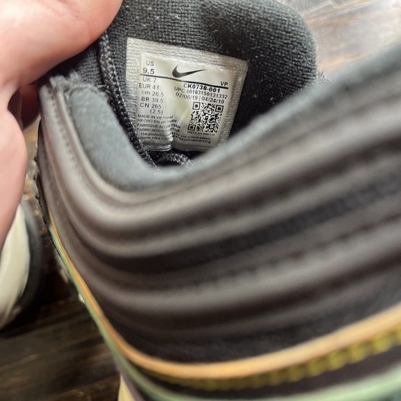 Nike Air Max 97 Black Multicolor Stitch CK0738-001 Women's Size 9.5 - Picture 7 of 7